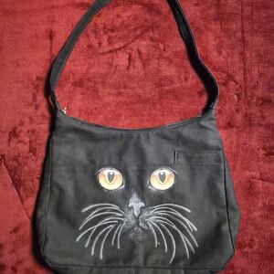 Black Cat Face Shoulder Bag